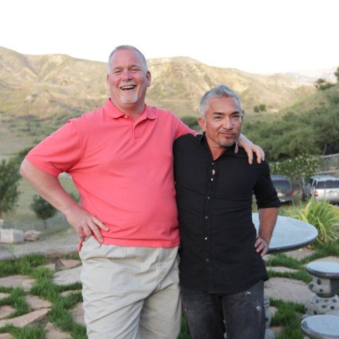 rick alto and cesar millan, the dog whisperer at the Dog Psychology Center during training Cesar's way inaugural workshop with martin Deeley, cheri lucas and brian agnew